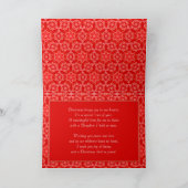 Antiek Rode Kerstmis voor de dochter Feestdagen Kaart (Binnen)