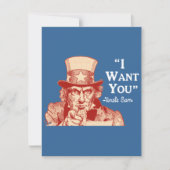  Antiek Rode Oom Sam Independence 4 juli Kaart (Voorkant)