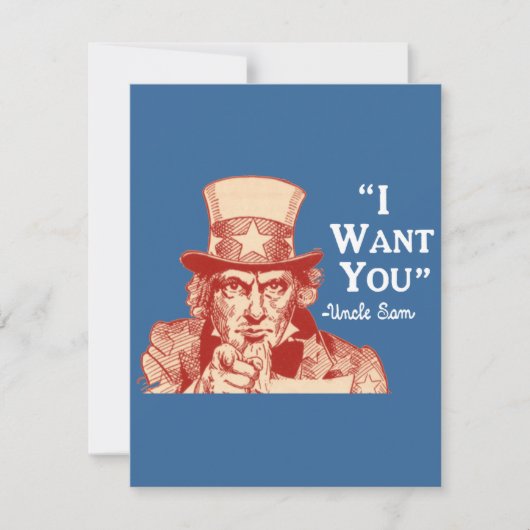  Antiek Rode Oom Sam Independence 4 juli Kaart (Voorkant)