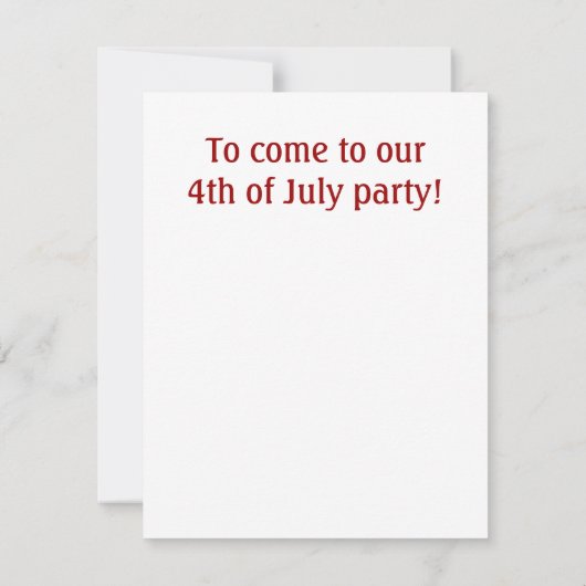  Antiek Rode Oom Sam Independence 4 juli Kaart (Achterkant)