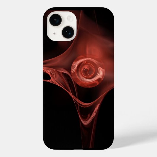 ANTIEK RODE PINK FRACTALE ROOS Case-Mate iPhone CASE (Achterkant)
