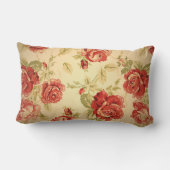 Antiek rode rooddruk kussen (Achterkant)