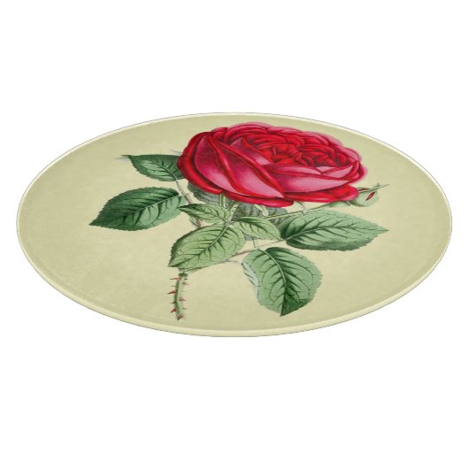 Antiek rode roze snijplank (Hoek)