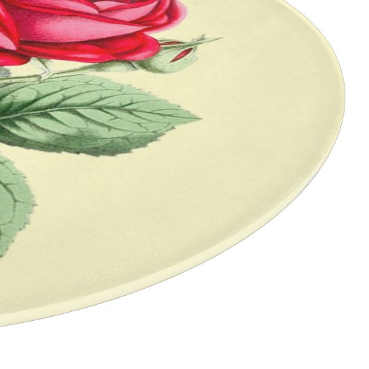 Antiek rode roze snijplank (Hoek)