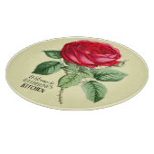 Antiek rode roze  snijvlak snijplank (Hoek)