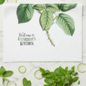 Antiek rode roze - Uw keuze voor tekst Theedoek (Gevouwen)