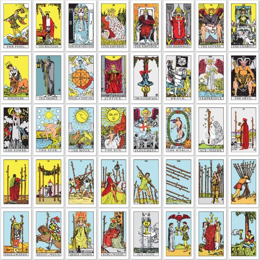 Antiek rode rozen tarot Kaarten dek (Laag Set 1)