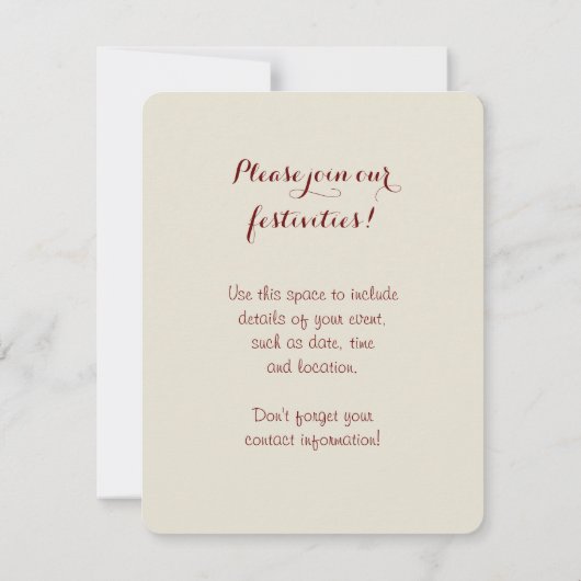 Antiek rode rozenbehangpapier kaart (Achterkant)