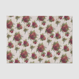 Antiek rode rozenbehangpapier tissuepapier