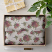 Antiek rode rozenbehangpapier tissuepapier (Geschenk)