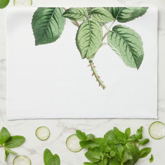 Antiek rode rozensimpel theedoek (Gevouwen)