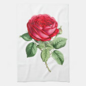 Antiek rode rozensimpel theedoek (Verticaal)