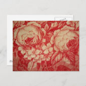 Antiek Rode Toile Briefkaart (Voorkant / Achterkant)
