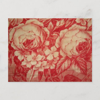 Antiek Rode Toile Briefkaart