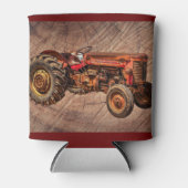 Antiek rode trekker blikjeskoeler (Voorkant)