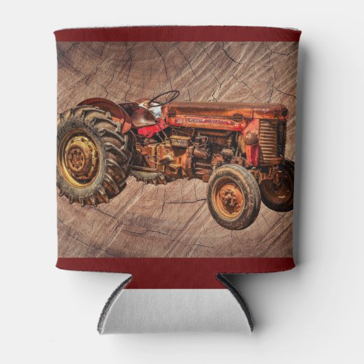 Antiek rode trekker blikjeskoeler (Voorkant)