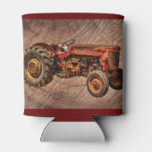 Antiek rode trekker blikjeskoeler (Achterkant)