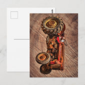 Antiek rode trekker briefkaart (Voorkant / Achterkant)