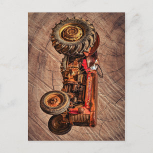 Antiek rode trekker briefkaart