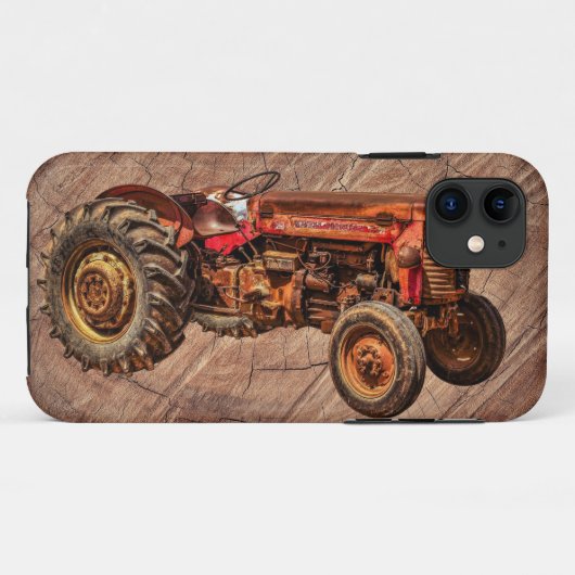 Antiek rode trekker Case-Mate iPhone case (Achterkant (horizontaal))