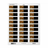 Antiek rode trekker etiket (Full Sheet)
