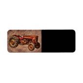 Antiek rode trekker etiket (Voorkant)