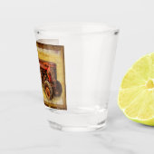 Antiek rode trekker shot glas (Rechts)