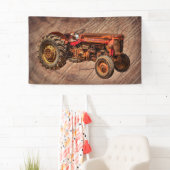 Antiek rode trekker spandoek (Insitu)