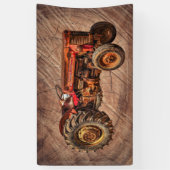 Antiek rode trekker spandoek (Verticaal)