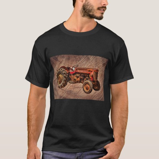 Antiek rode trekker t-shirt (Voorkant)