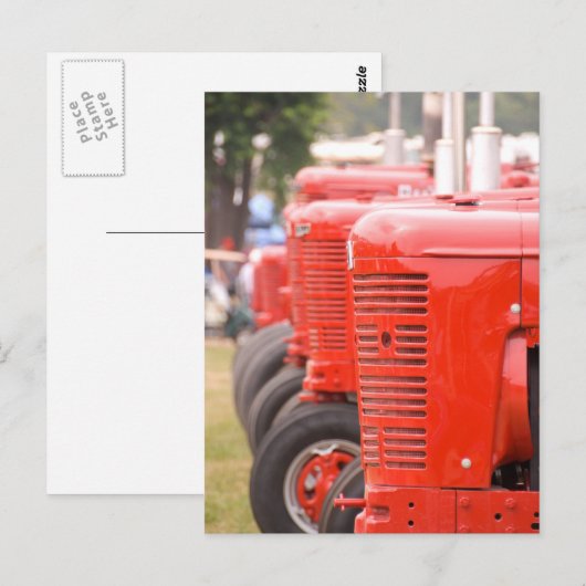 Antiek rode trekkers briefkaart (Voorkant / Achterkant)