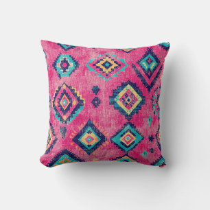 Antiek Roestig Roze Oosters Turks Kilim tapijt Kussen