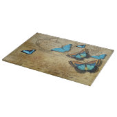 Antiek Roestvast ontbindmiddel N Blauwe Butterflie Snijplank (Hoek)