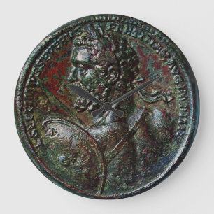 ANTIEK ROMAN BRONZE MEDALLION EMPEROR SEVERUS GROTE KLOK