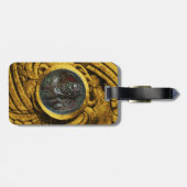 ANTIEK ROMAN BRONZE MEDALLION MET GOLD GRIFFINS BAGAGELABEL (Achterkant horizontaal)