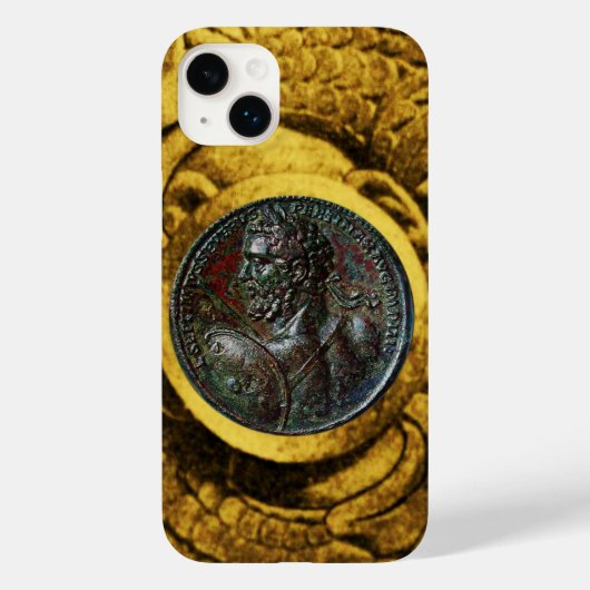 ANTIEK ROMAN BRONZE MEDALLION MET GOLD GRIFFINS Case-Mate iPhone CASE (Achterkant)