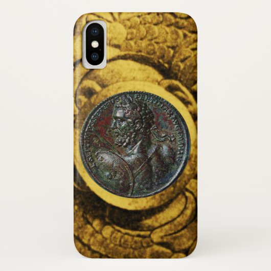 ANTIEK ROMAN BRONZE MEDALLION MET GOLD GRIFFINS Case-Mate iPhone CASE (Achterkant)