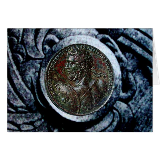 ANTIEK ROMAN BRONZE MEDALLION MET GRIFFINS (Voorkant Horizontaal)