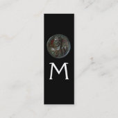 ANTIEK ROMAN BRONZE MEDALLION MONOGRAM, zwart Mini Visitekaartje (Achterkant)