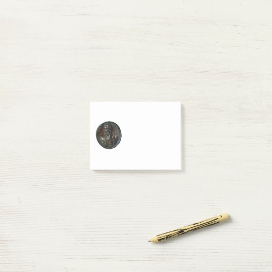 ANTIEK ROMAN BRONZE MEDALLION POST-IT® NOTES (Op bureau)