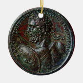 ANTIEK ROMAN BRONZE MEDALLION SEPTIMUS SEVERUS KERAMISCH ORNAMENT (Voorkant)