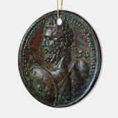 ANTIEK ROMAN BRONZE MEDALLION SEPTIMUS SEVERUS KERAMISCH ORNAMENT (Links)