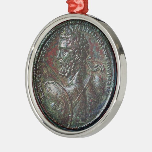 ANTIEK ROMAN BRONZE MEDALLION SEPTIMUS SEVERUS METALEN ORNAMENT (Links)
