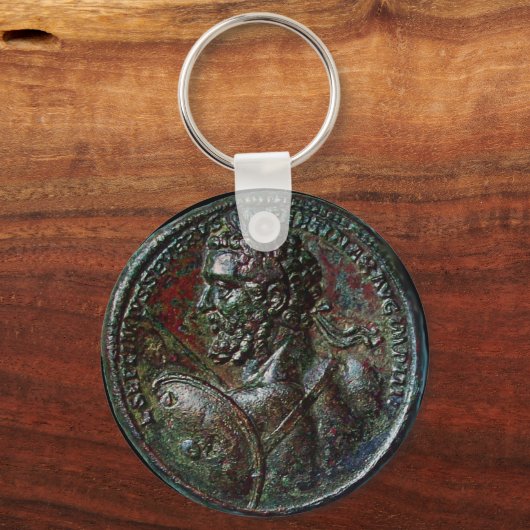 ANTIEK ROMAN BRONZE MEDALLION SEPTIMUS SEVERUS SLEUTELHANGER (Voorkant)
