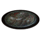 ANTIEK ROMAN BRONZE MEDALLION SEPTIMUS SEVERUS SNIJPLANK (Hoek)