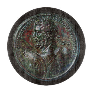 ANTIEK ROMAN BRONZE MEDALLION SEPTIMUS SEVERUS SNIJPLANK