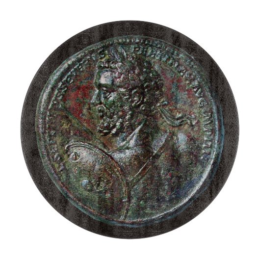 ANTIEK ROMAN BRONZE MEDALLION SEPTIMUS SEVERUS SNIJPLANK (Voorkant)