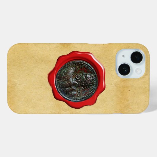 ANTIEK ROMAN BRONZE MEDALLION WAX SEAL PARCHCHMENT Case-Mate iPhone CASE (Achterkant (horizontaal))
