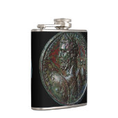 ANTIEK ROMAN BRONZE MEDALLION zwart Heupfles (Rechts)