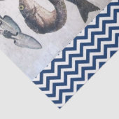 ANTIEK ROMAN MOSAICS, FISHES, OCEAAN ZEE LIFE SCEN TISSUEPAPIER (Detail)